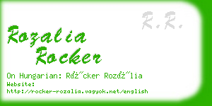rozalia rocker business card